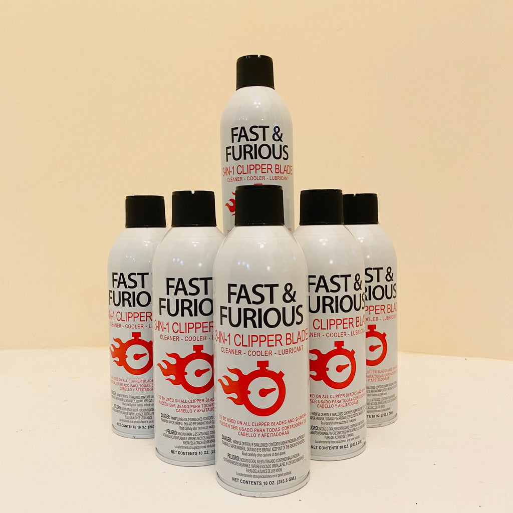 Fast & Furious 3 in 1 Clipper Blade Spray Clean Cool Lube 10oz